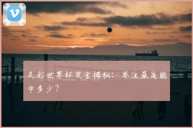 足彩世界杯奖金揭秘:单注最高能中多少?